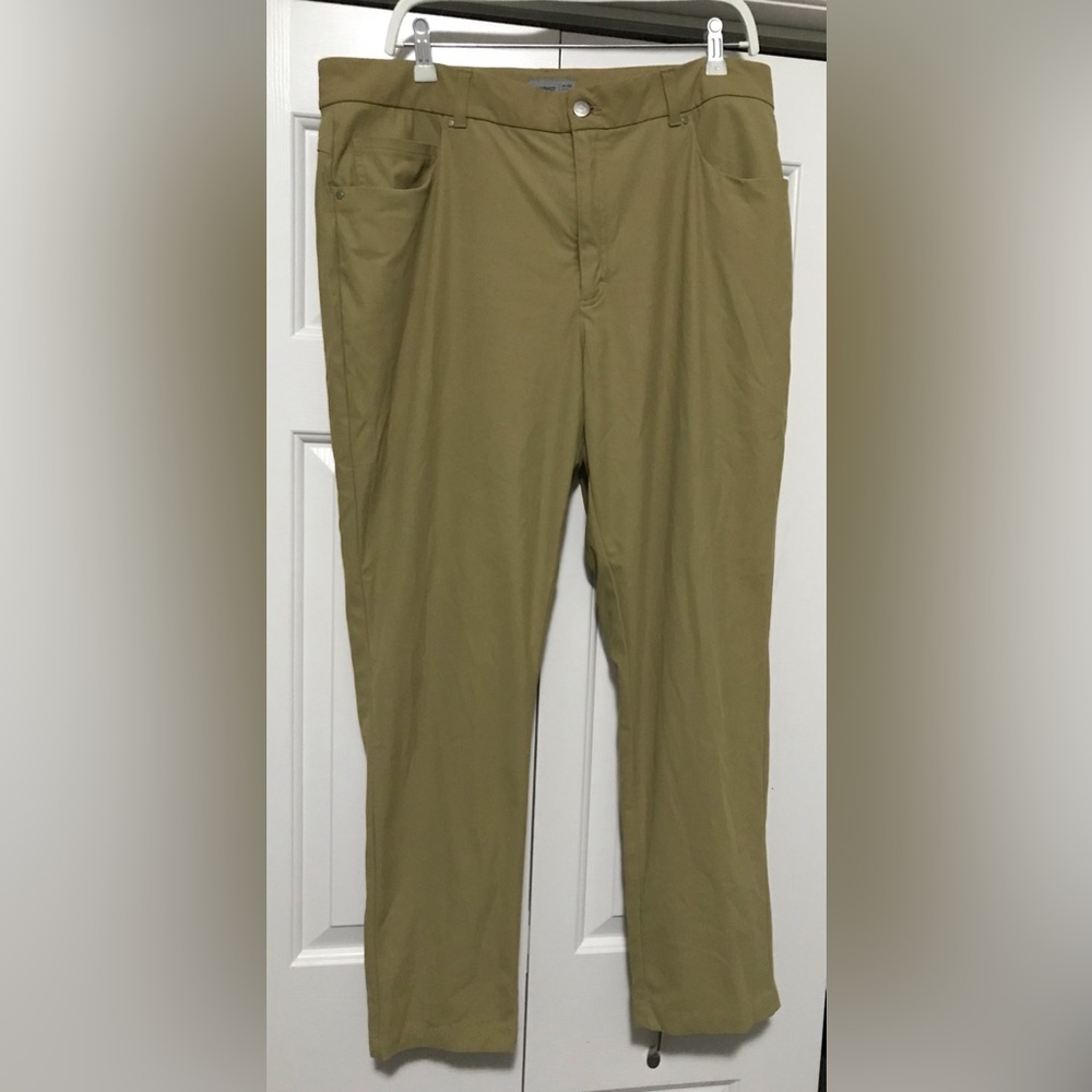 VRST Mens 38 x 30 Beige Polyester Straight Leg Pants